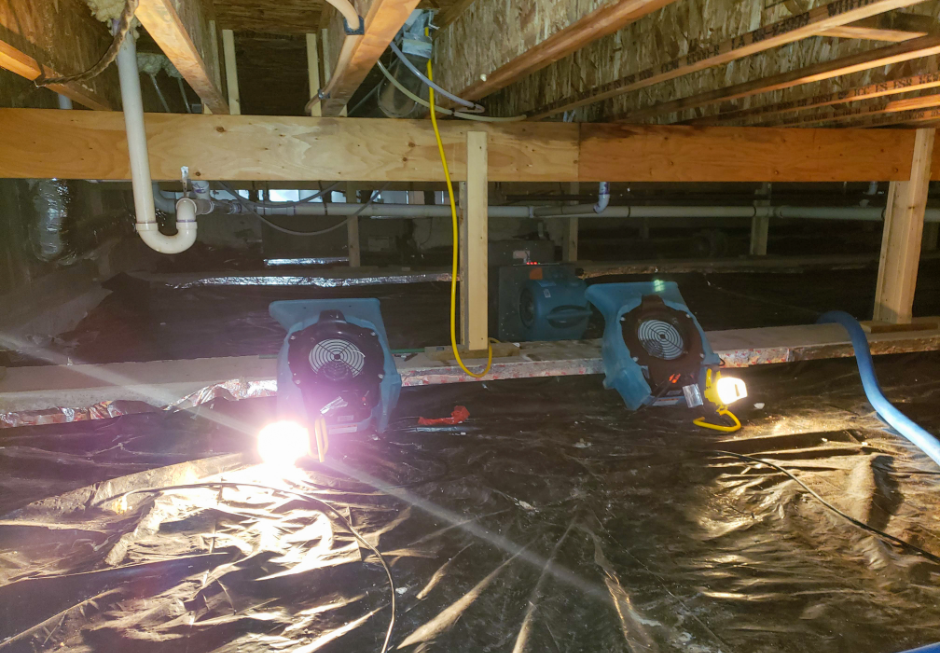 Crawl Space with fans