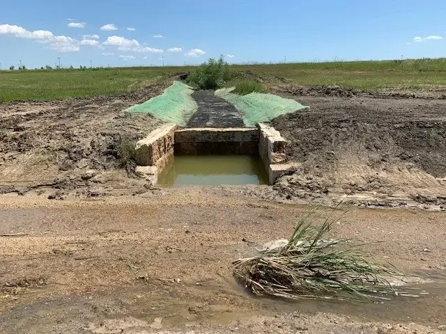 A photo of Cardinal Strategies of an in-progress erosion project in Texas.