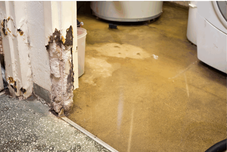 Basement Sealing and waterproofing for Drainage of a water leak on a basement floor.